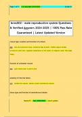 bnns502 - male reproductive system Questions  & Verified Answers 2024-2025 &vert; 100&percnt; Pass Rate  Guaranteed &vert; Latest Updated Version