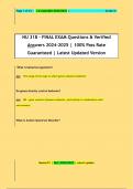 NU 318 - FINAL EXAM Questions & Verified  Answers 2024-2025 &vert; 100&percnt; Pass Rate  Guaranteed &vert; Latest Updated Version