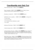 Guardianship state Quiz Test