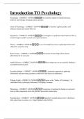 Introduction TO Psychology