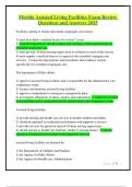 Florida Assisted Living Facilities Exam Review Questions and Answers 2025