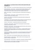 HOSA MEDICAL LAW AND ETHICS STATE EXAM QUESTIONS AND ANSWERS -6