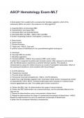 ASCP Hematology Exam-MLT 2026&sol;2027 Questions And Correct  Detailed  Answers With Rationales &lpar;complete bundle&rpar;