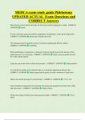 MEDCA exam study guide Phlebotomy UPDATED ACTUAL Exam Questions and  CORRECT Answers