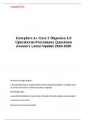 Comptia's A&plus; Core 2 Objective 4&period;0 Operational Procedures Questions Answers Latest Update 2024-2025