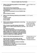 Women's Health Care Final Exam