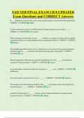 FAD 3220 FINAL EXAM CH 8 UPDATED Exam Questions and CORRECT Answers