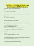 FAD Test 3 UPDATED ACTUAL Exam  Questions and CORRECT Answers
