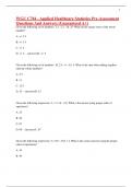 WGU C784 - Applied Healthcare Statistics Pre-Assessment Questions And Answers &lpar;Guaranteed A&plus;&rpar;