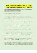 FAD 3220 TEST 1 UPDATED ACTUAL  Exam Questions and CORRECT Answers