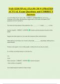 FAD 3220 FINAL EXAM CH 9 UPDATED ACTUAL Exam Questions and CORRECT  Answers