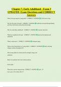 Chapter 7&comma; Early Adulthood - Exam 3 UPDATED Exam Questions and CORRECT  Answers