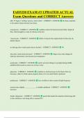 FAD3220 EXAM &num;3 UPDATED ACTUAL  Exam Questions and CORRECT Answers