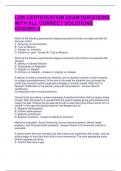 LSW CERTIFICATION EXAM QUESTIONS WITH ALL CORRECT SOLUTIONS GRADED A 