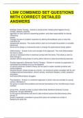 LSW COMBINED SET QUESTIONS WITH CORRECT DETAILED ANSWERS 