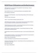 BCSCP Exam 150 Questions and Verified Answers&period;