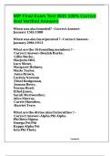 MIP Final Exam Test With 100&percnt; Correct And Verified Answers