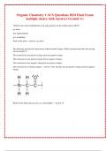 Organic Chemistry 1 ACS Questions 2024 Final Exam  multiple choice with Answers Graded A&plus; 