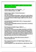 MIP Exam TEST With 100&percnt; Correct And Verified Answers