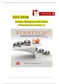 Frank Rothaermel&comma; Strategic Management&comma; 6th Edition TEST BANK&comma; Verified Chapters 1 - 12&comma; Complete Newest Version