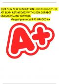 2024 NGN NEW GENERATION COMPREHENSIVE ATI EXAM RETAKE 2023 WITH 100&percnt; CORRECT  QUESTIONS AND ANSWERS  Merged guaranted PAS GRADED A&plus;