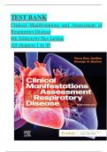 Test Bank for Clinical Manifestations and Assessment of Respiratory Disease&comma; 9th Edition &lpar;Des Jardins&comma; 2024&rpar;&comma; Chapter 1-45 &vert; All Chapters
