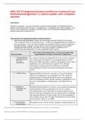 WGU D519 Integrated Systems and Person-Centered Care Worksheet &lpar;Assignment 1&rpar; Latest Update with complete solution