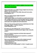 AKA MIP Exam 2 With 100&percnt; Correct And Verified Answers
