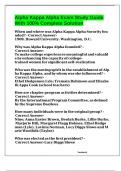 Alpha Kappa Alpha Exam Study Guide With 100&percnt; Complete Solution