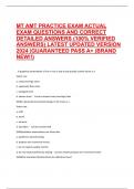 MT AMT Practice Exam