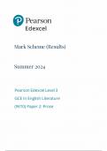 2024 Pearson Edexcel A Level English Literature Mark Scheme Paper 2 &lpar;9ETO&sol;02&colon; Prose&rpar;