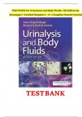 Test Bank Complete&lowbar; Urinalysis and Body Fluids 7th Edition&comma; &lpar;2020&rpar; by Susan King Strasinger & Marjorie Schaub Di Lorenzo All Chapters 1-17&vert; Latest Documents&vert; Verified