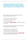 MOCK EXAM LATEST 2024-2025 WITH ACTUAL QUESTIONS AND CORRECT VERIFIED ANSWERS ALREADY GRADED A&plus; 100&percnt; GUARANTEED PASS&excl;        