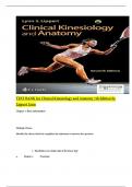 Test Bank - Clinical Kinesiology and Anatomy&comma; 7th Edition &lpar;Lippert&comma; 2023&rpar;&comma; Chapter 1-21 &vert; All Chapters