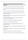 ASQ Lean Six Sigma Green Belt Exam Questions & Answers&period;