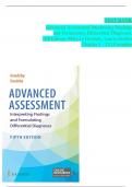 TEST BANK FOR ADVANCED ASSESSMENT&colon; INTERPRETING FINDINGS AND FORMULATING DIFFERENTIAL DIAGNOSES 5th Edition by Goolsby