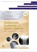 TEST BANK For Lampignano&comma; Bontrager's Textbook of Radiographic Positioning and Related Anatomy 10th Edition Verified Chapters 1 - 20 Complete