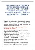 NURS 660 EXAM 1 CURRENTLY TESTING COMPLETE EXAM QUESTIONS WITH DETAILED VERIFIED ANSWERS &lpar;100&percnt; CORRECT ANSWERS&rpar; &sol;ALREADY GRADED A&plus; &sol;&sol;BRAND NEW&excl;&excl;