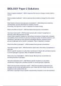 BIOLOGY Paper 2 Solutions questions and answers