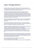 Paper 1 Biology Solutions questions and answers&period;