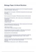Biology Paper 2 A&plus;level Revision questions and answers&period;