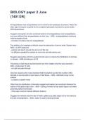 BIOLOGY paper 2 June &lpar;7401-2R questions and answers