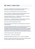 SC&comma; exam 1 clean room questions and answers&period;