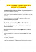 NM704 exam 2024&vert; Questions Solved 100&percnt; CORRECT&sol; Verified Answers