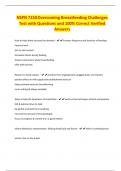 NSPN 7150 Overcoming Breastfeeding Challenges Test with Questions and 100&percnt; Correct Verified Answers