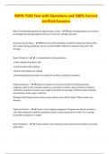 NSPN 7150 Test with Questions and 100&percnt; Correct Verified Answers