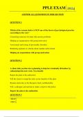 PPLE EXAM QUESTIONS AND ANSWERS 2024