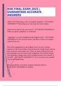 RBS BUNDLED EXAMS 2025 &vert;GUARANTEED ACCURATE ANSWERS &vert;UPDATED