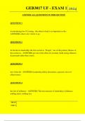  GEB3017 UF - EXAM 1 QUESTIONS AND ANSWERS 2024 &Tab;