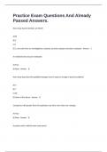 Practice Exam Questions And Already Passed Answers&period;